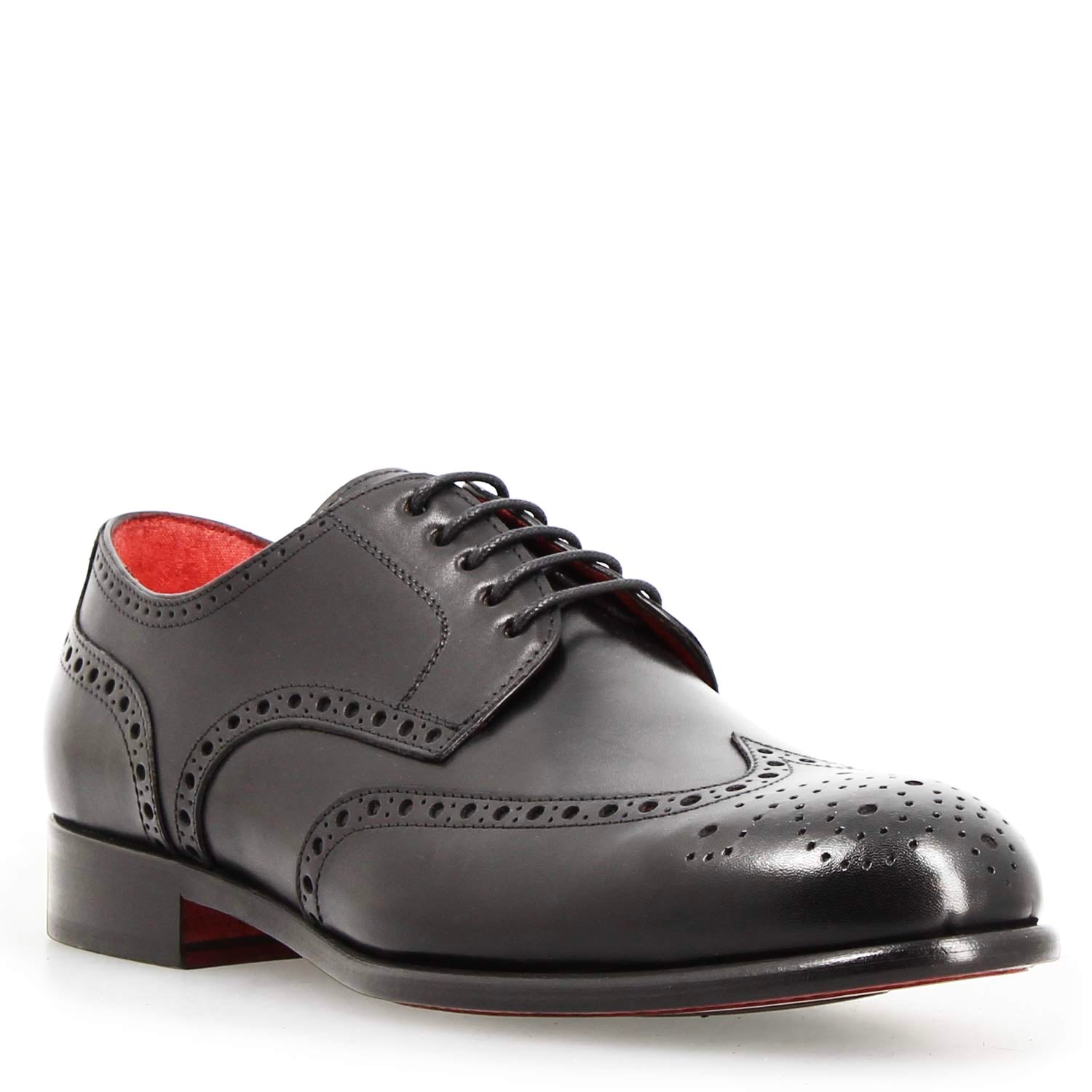 Derby brogue nero da uomo Ottaviano