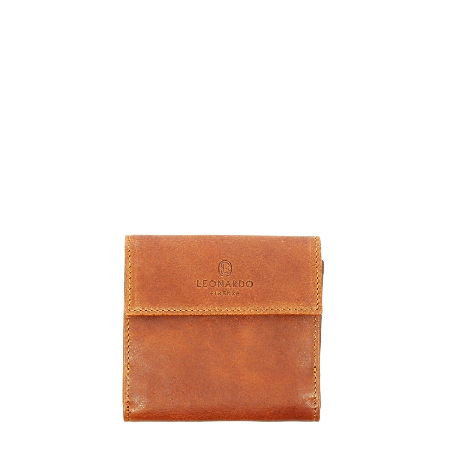 Brown leather wallet with card holder banknotes and coin pocket P2