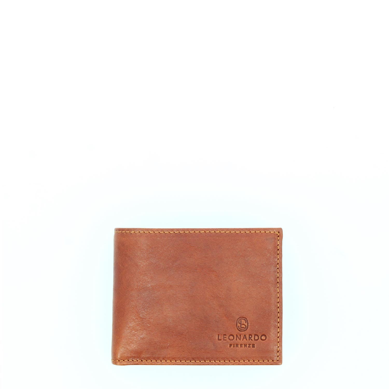 Portefeuille en cuir marron P4 avec porte cartes  porte monnaie et porte billets