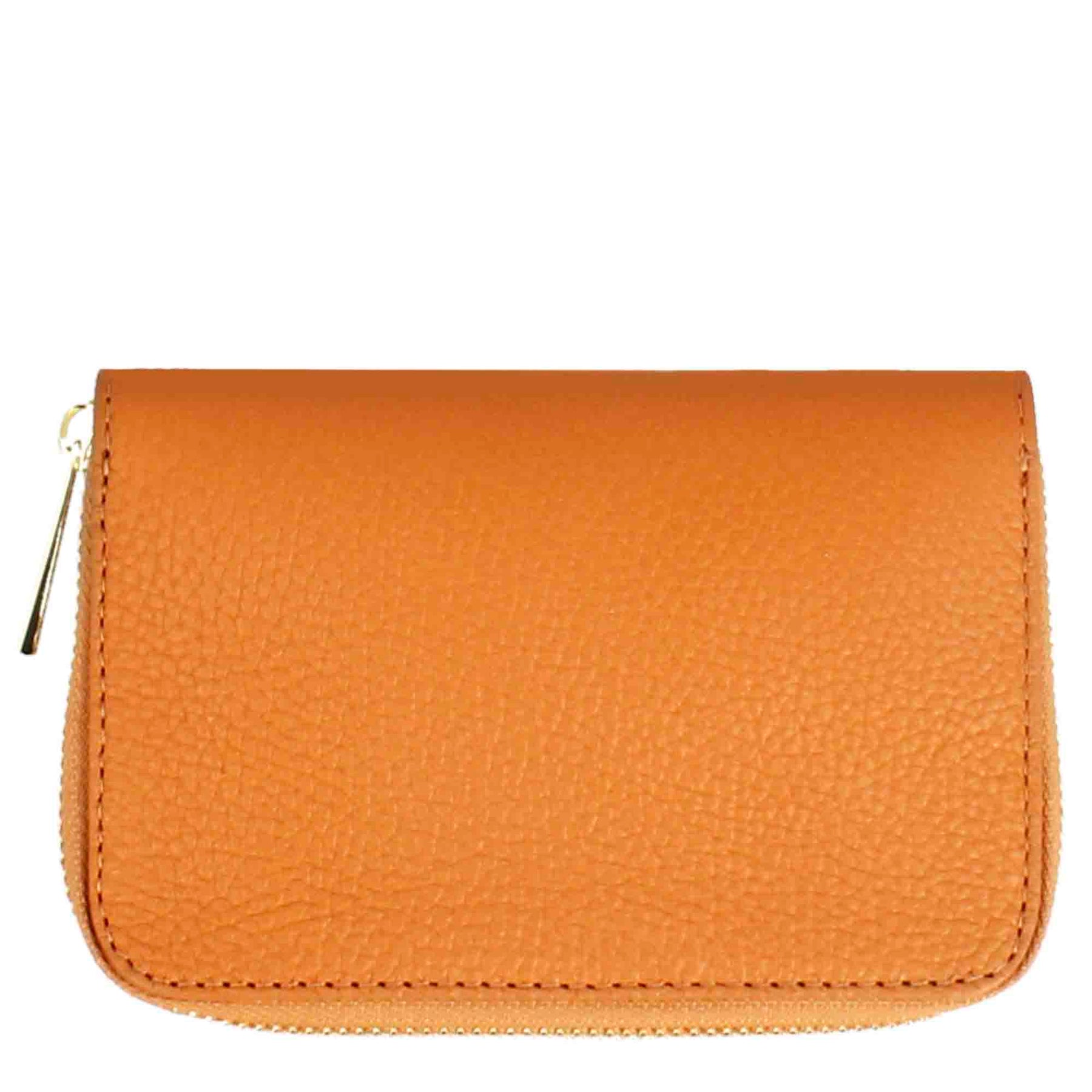 Women's medium wallet in leather with zip