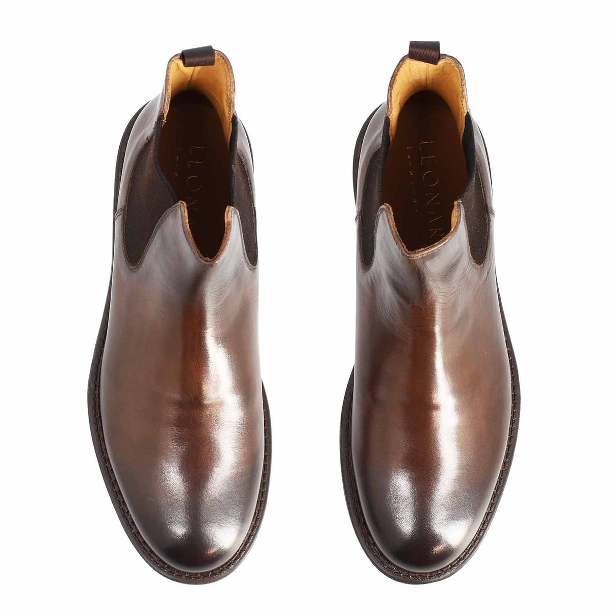 Agusto Herren Chelsea Boot aus dunkelbraunem Leder