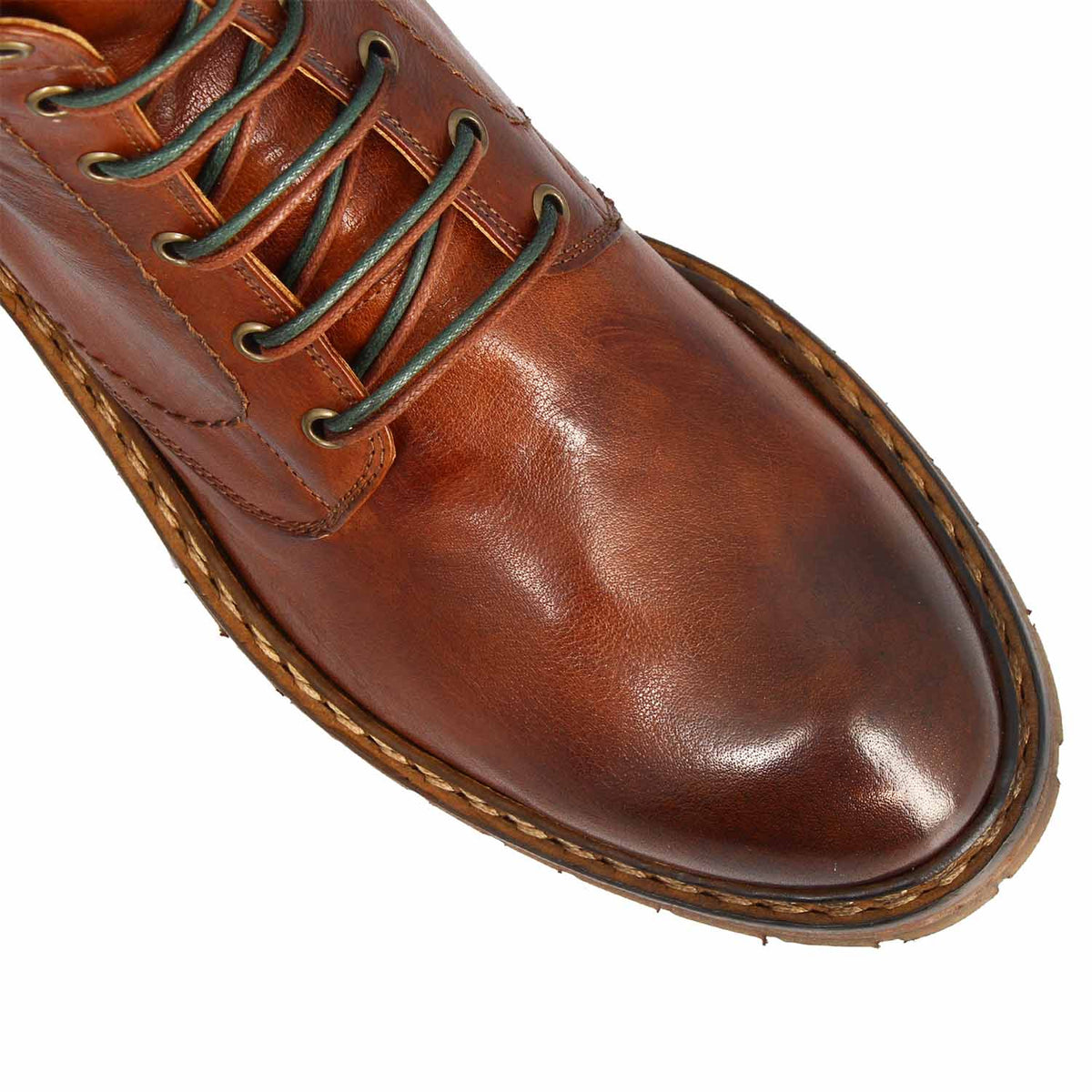Seneca Herren Schnürstiefelette aus braunem Leder