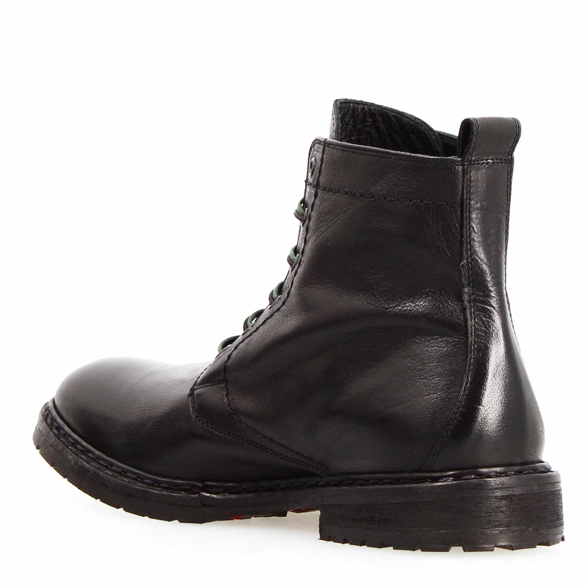 Seneca Herren Schnürstiefelette aus schwarzem Leder
