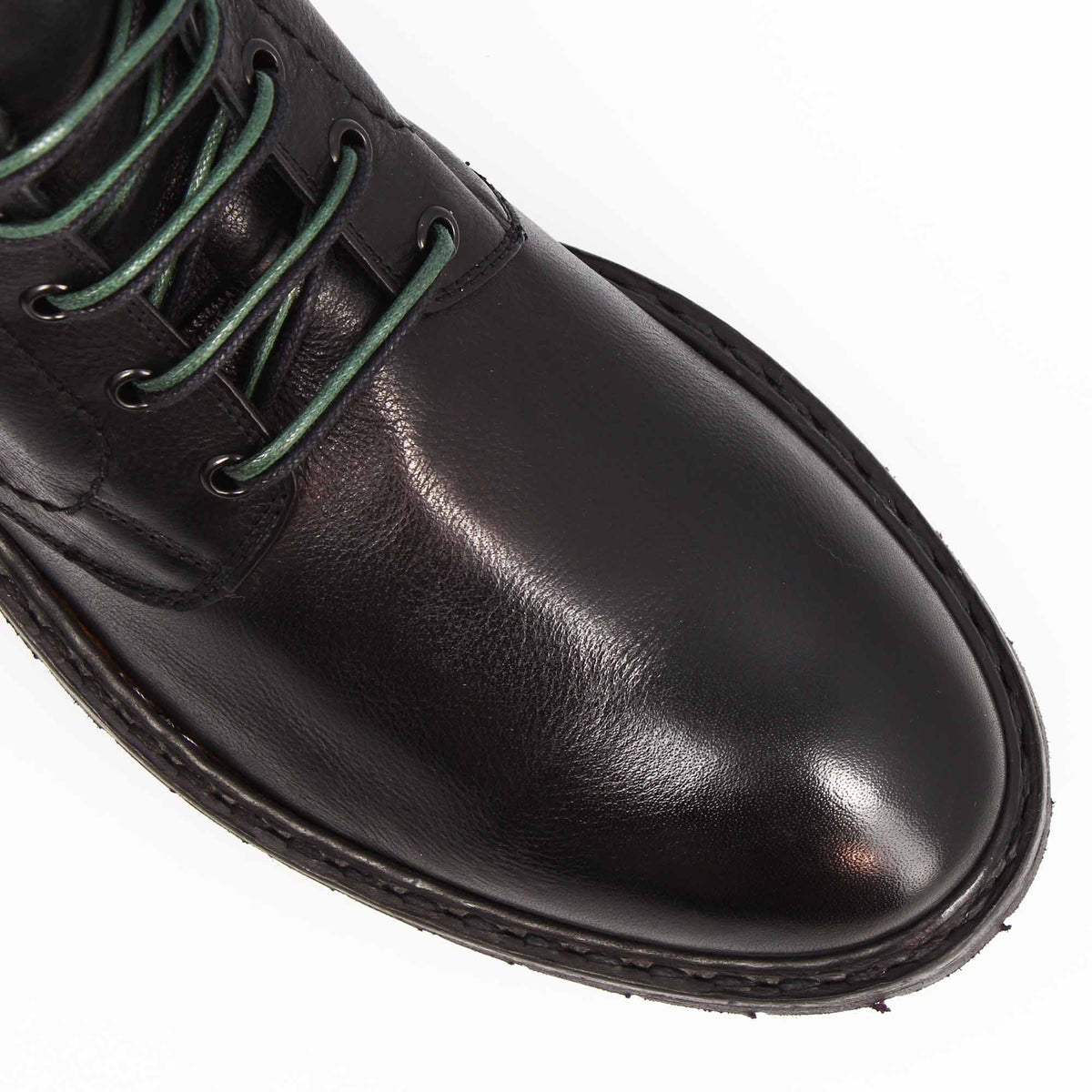 Seneca Herren Schnürstiefelette aus schwarzem Leder