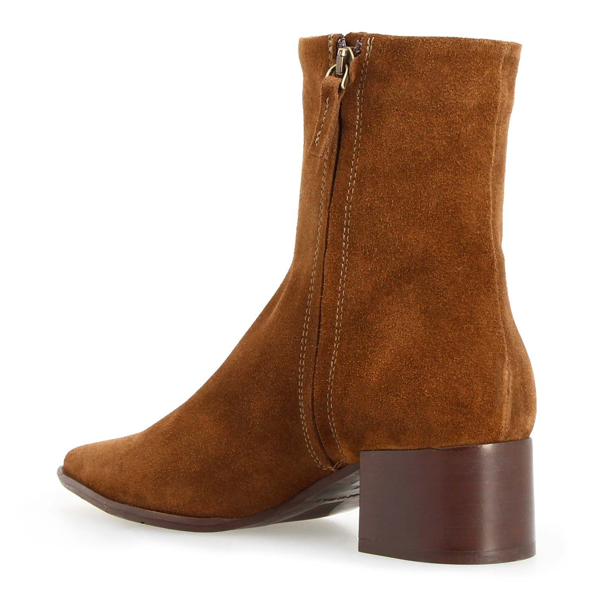 Sibilla - Stivaletto donna in camoscio marrone - LeonardoShoes