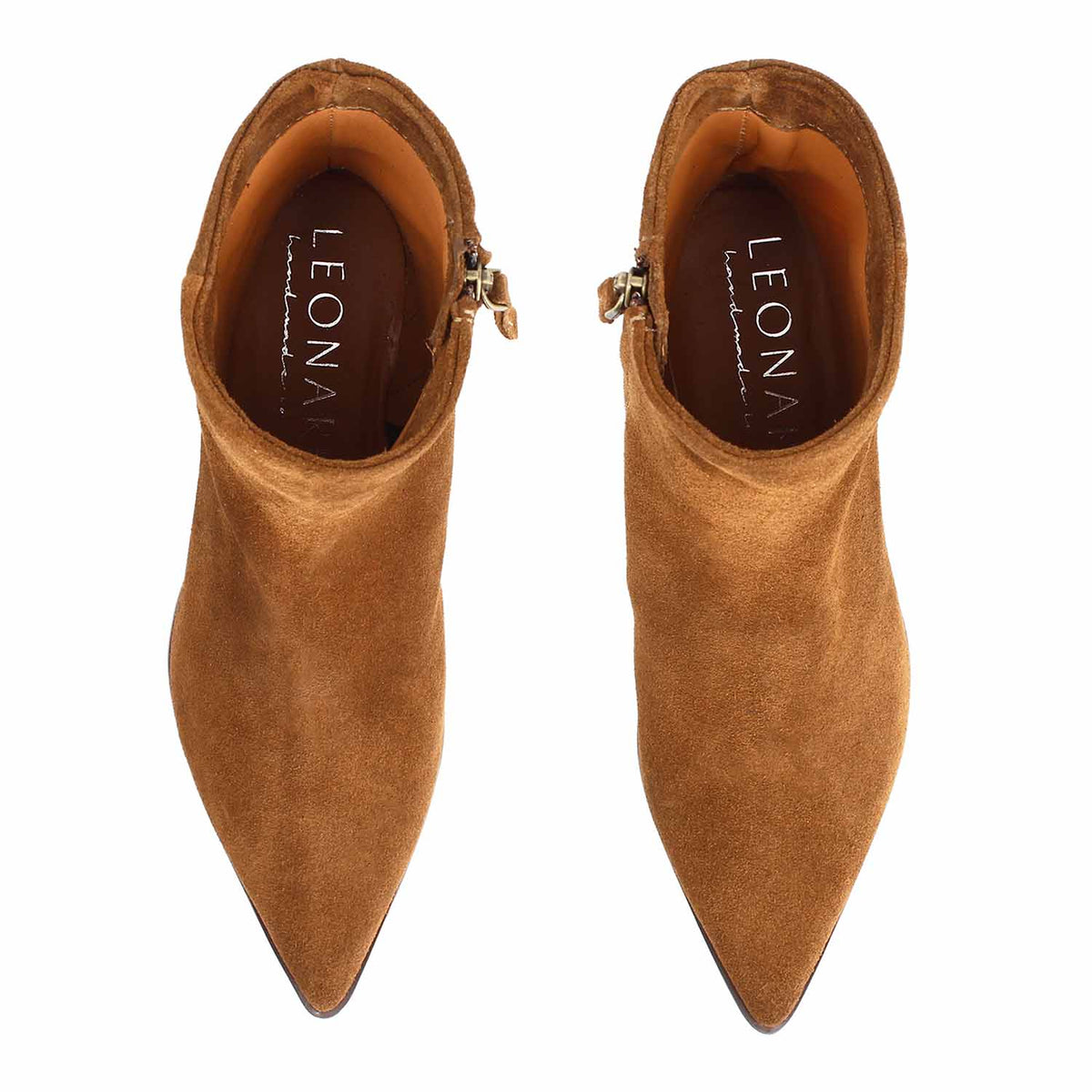 Sibilla - Stivaletto donna in camoscio marrone - LeonardoShoes