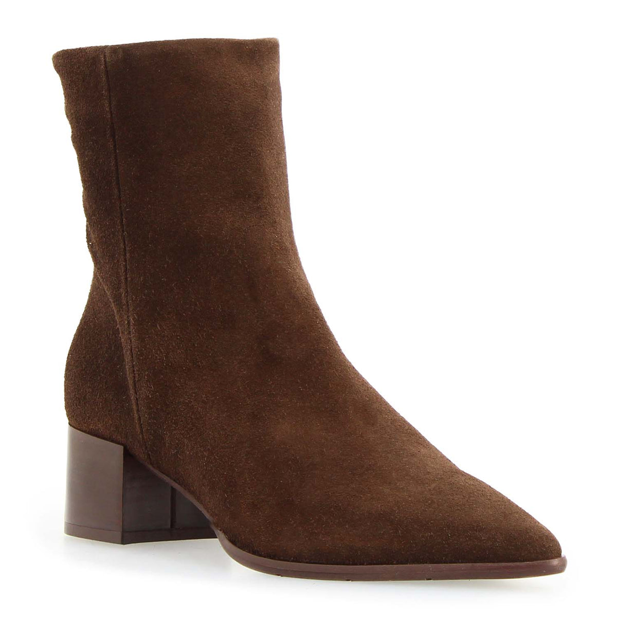Sibilla - Stivaletto donna in camoscio marrone scuro - LeonardoShoes