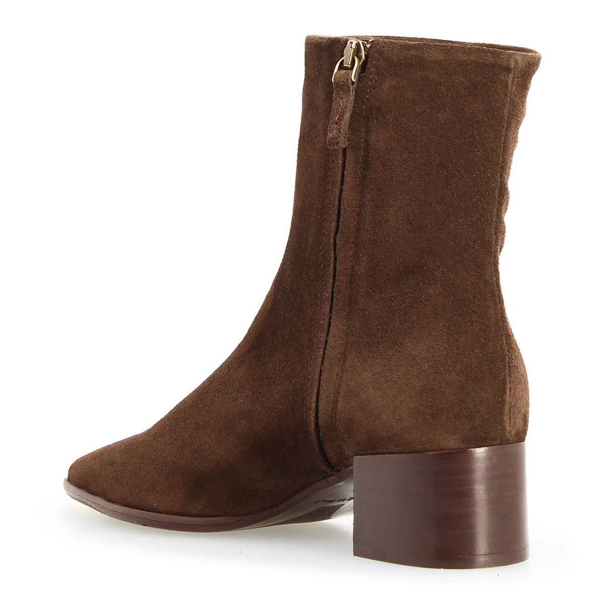 Sibilla - Stivaletto donna in camoscio marrone scuro - LeonardoShoes