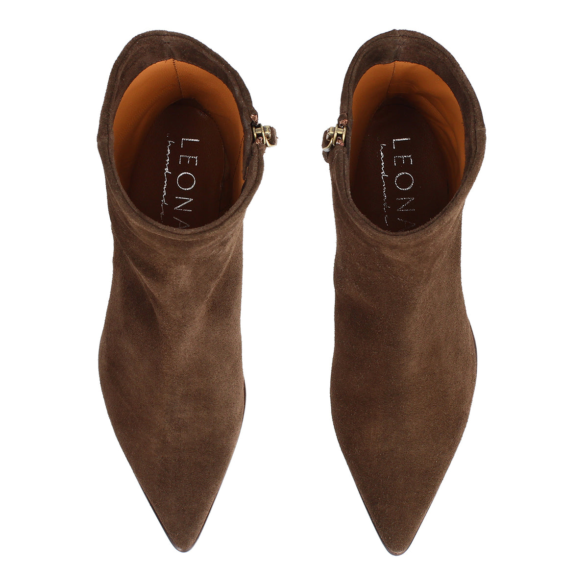 Sibilla - Stivaletto donna in camoscio marrone scuro - LeonardoShoes