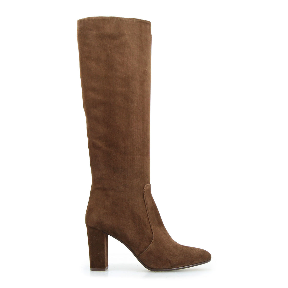 Signoria - Botte femme en daim marron foncé