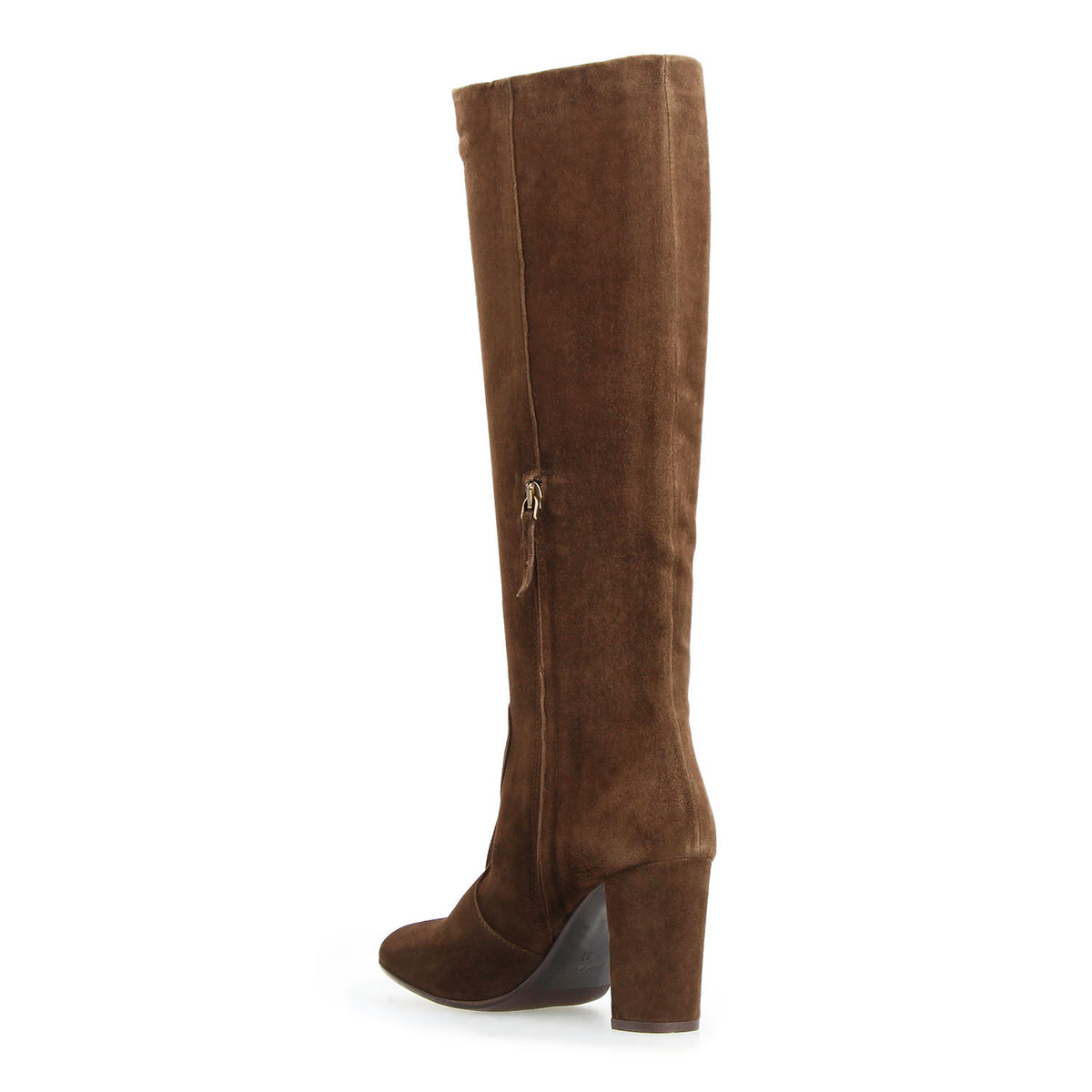 Signoria - Botte femme en daim marron foncé