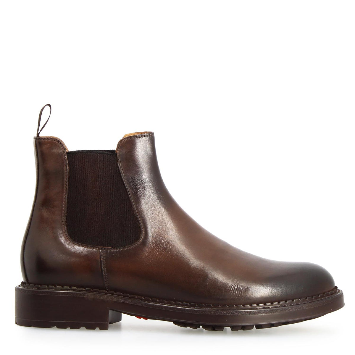 Agusto Herren Chelsea Boot aus dunkelbraunem Leder