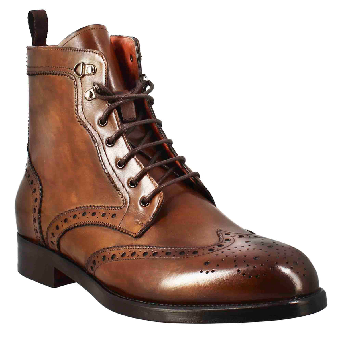 Oxford Stivaletto Brogue Uomo Men's High Amphibious Brogue Boot