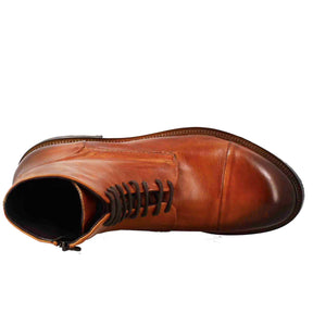 Hoher Amphibientaucher-Stiefel für Herren aus gewaschenem Leder, Farbe Leder