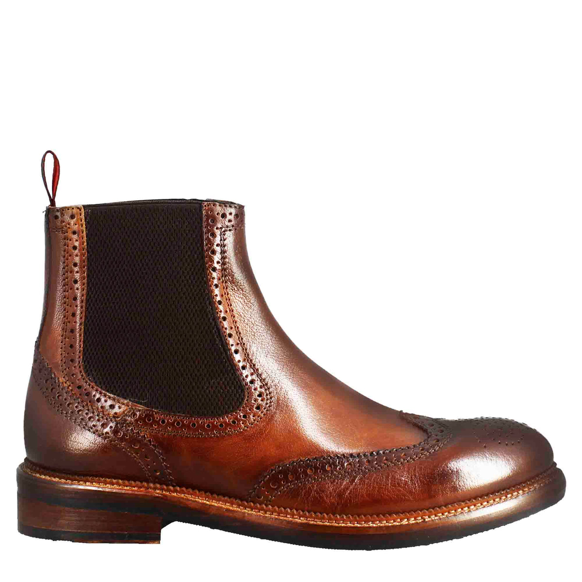 Bottines chelsea pour hommes en cuir lavé