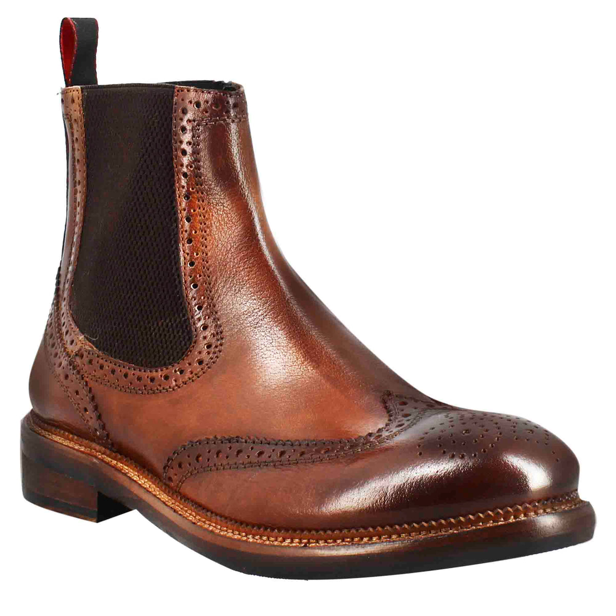 Bottines chelsea pour hommes en cuir lavé