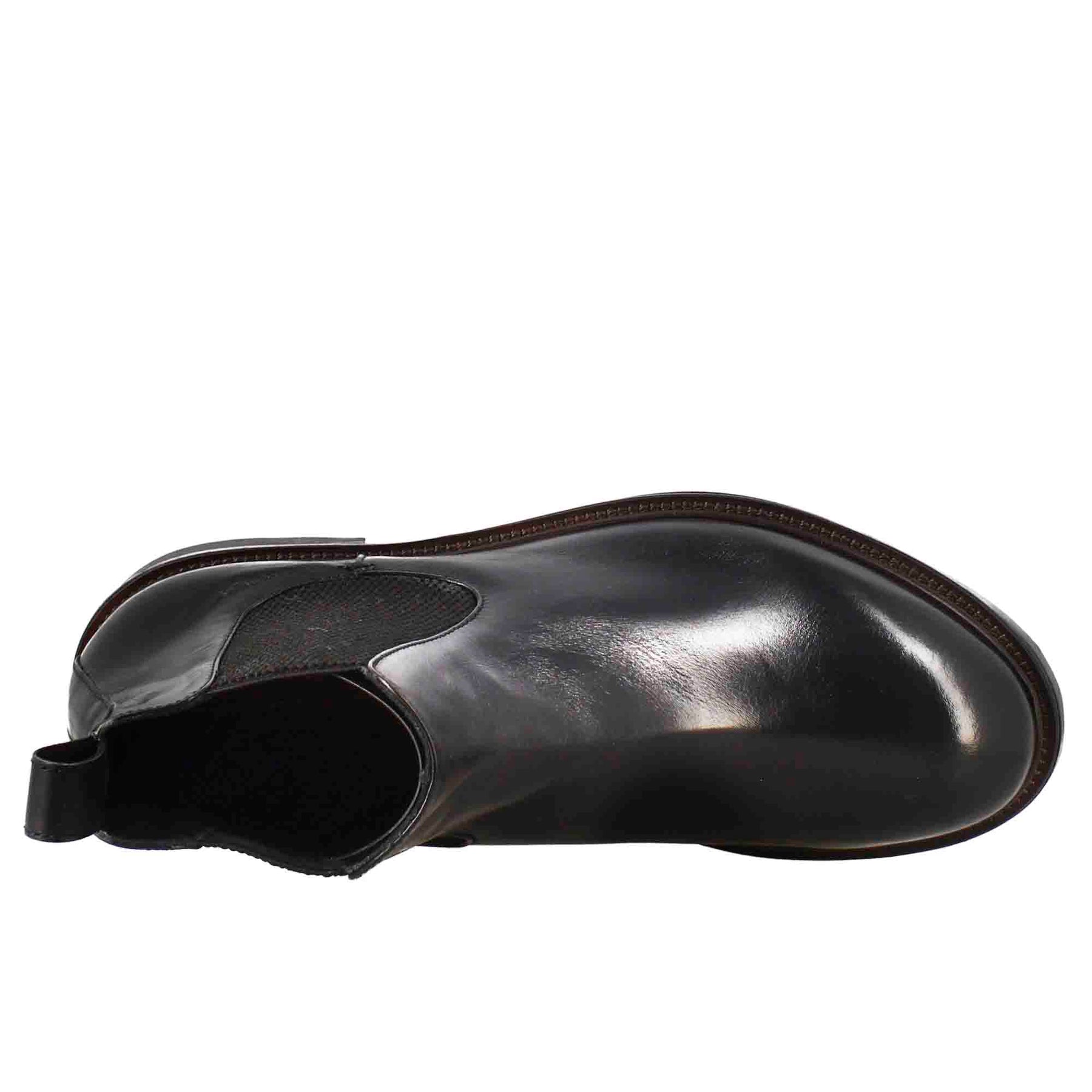 Bottine Chelsea Diver pour homme en cuir lavé noir