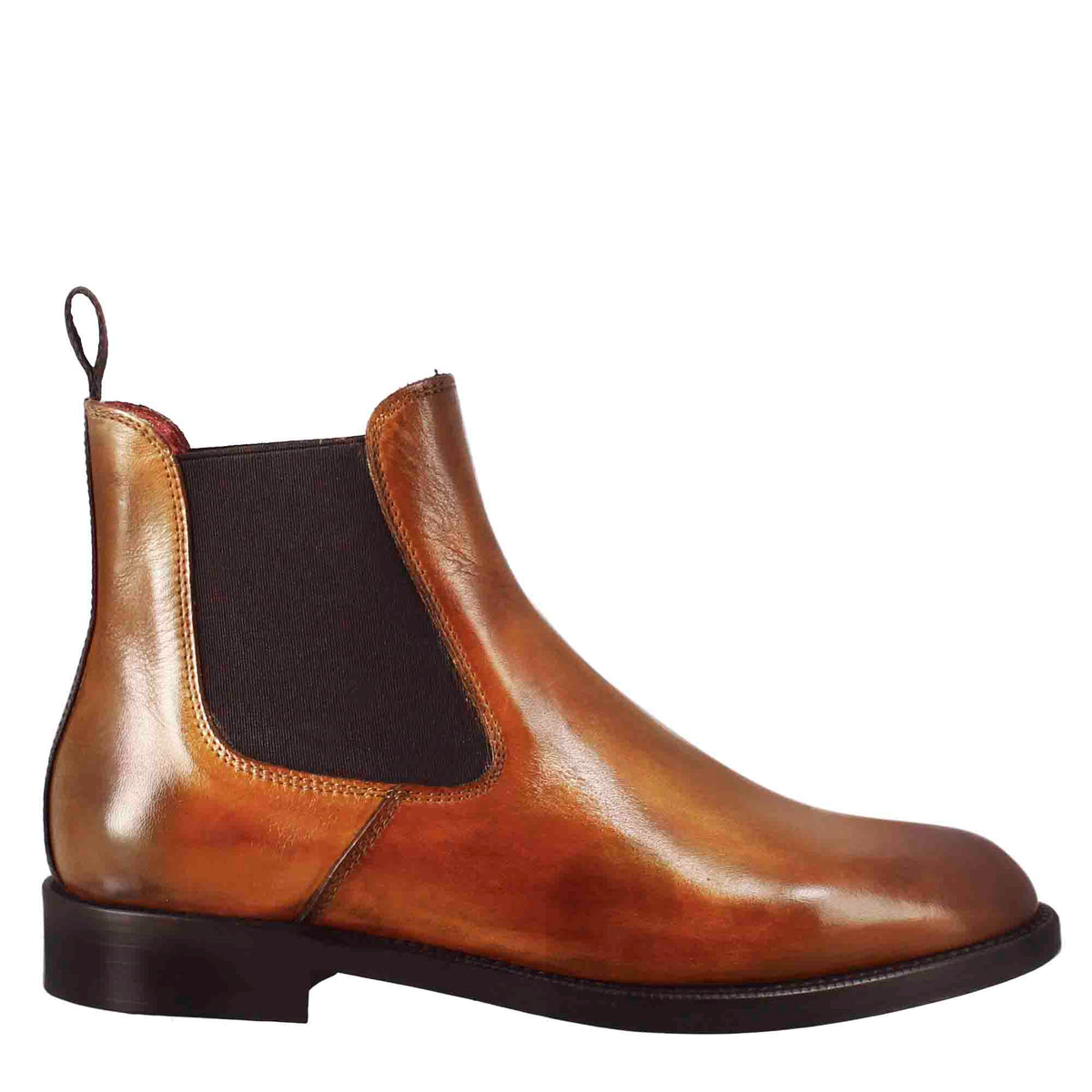 Smooth women's Chelsea boot in light brown leather