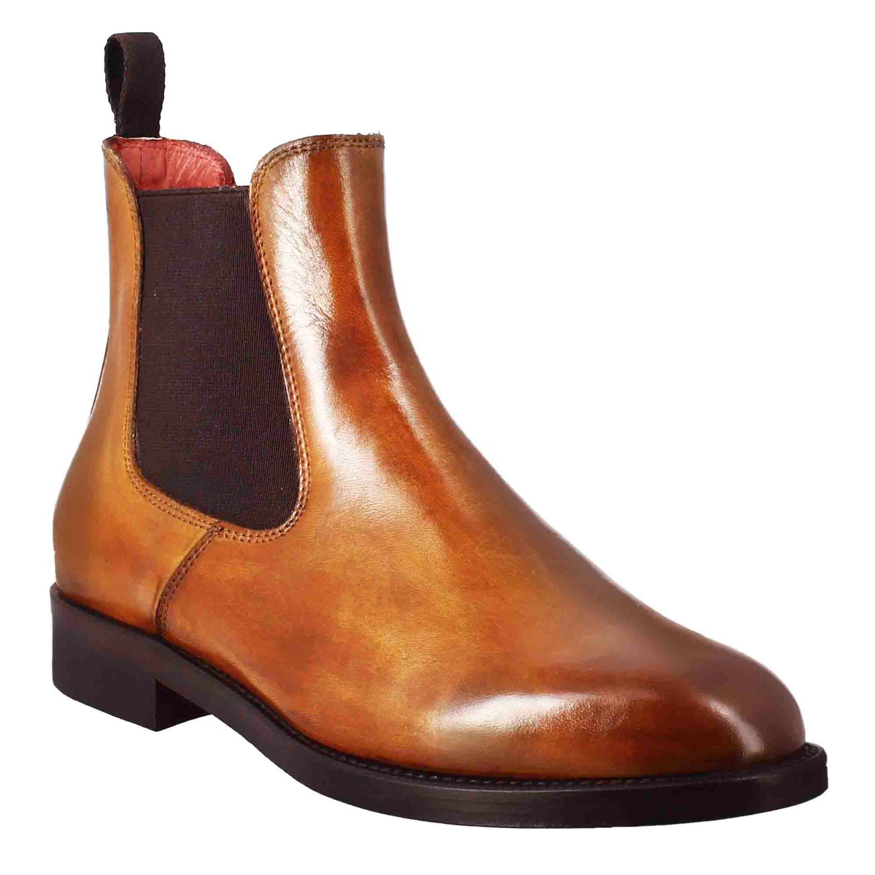 Smooth women's Chelsea boot in light brown leather