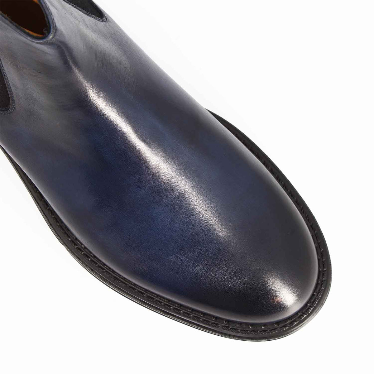 Agusto Herren Chelsea Boot aus dunkelblauem Leder