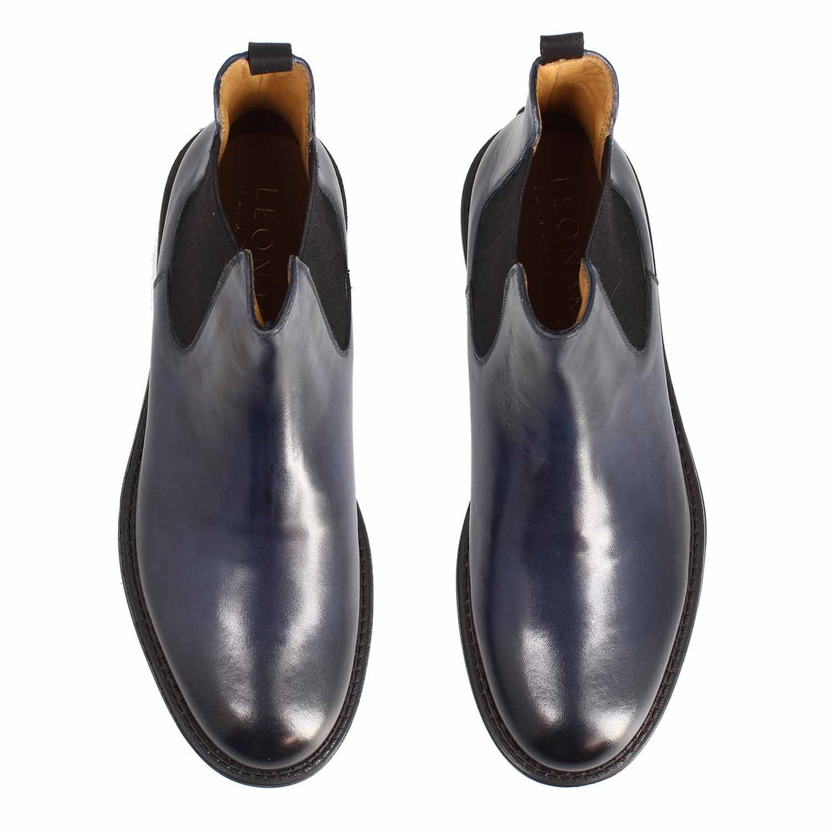 Agusto Herren Chelsea Boot aus dunkelblauem Leder