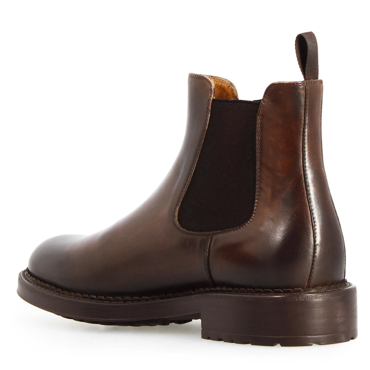 Agusto Herren Chelsea Boot aus dunkelbraunem Leder
