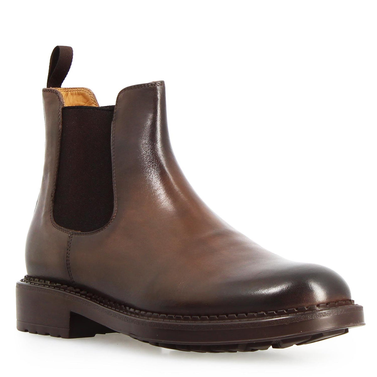 Agusto Herren Chelsea Boot aus dunkelbraunem Leder