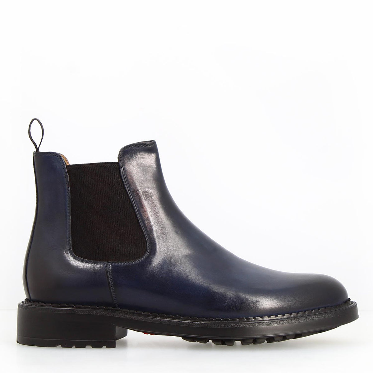 Agusto Herren Chelsea Boot aus dunkelblauem Leder