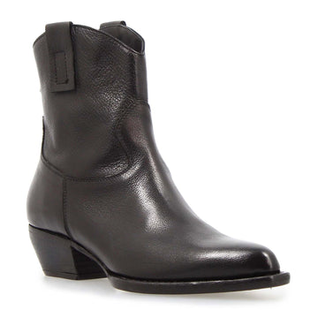 Velvet - Stivaletto texano donna in pelle nera - LeonardoShoes
