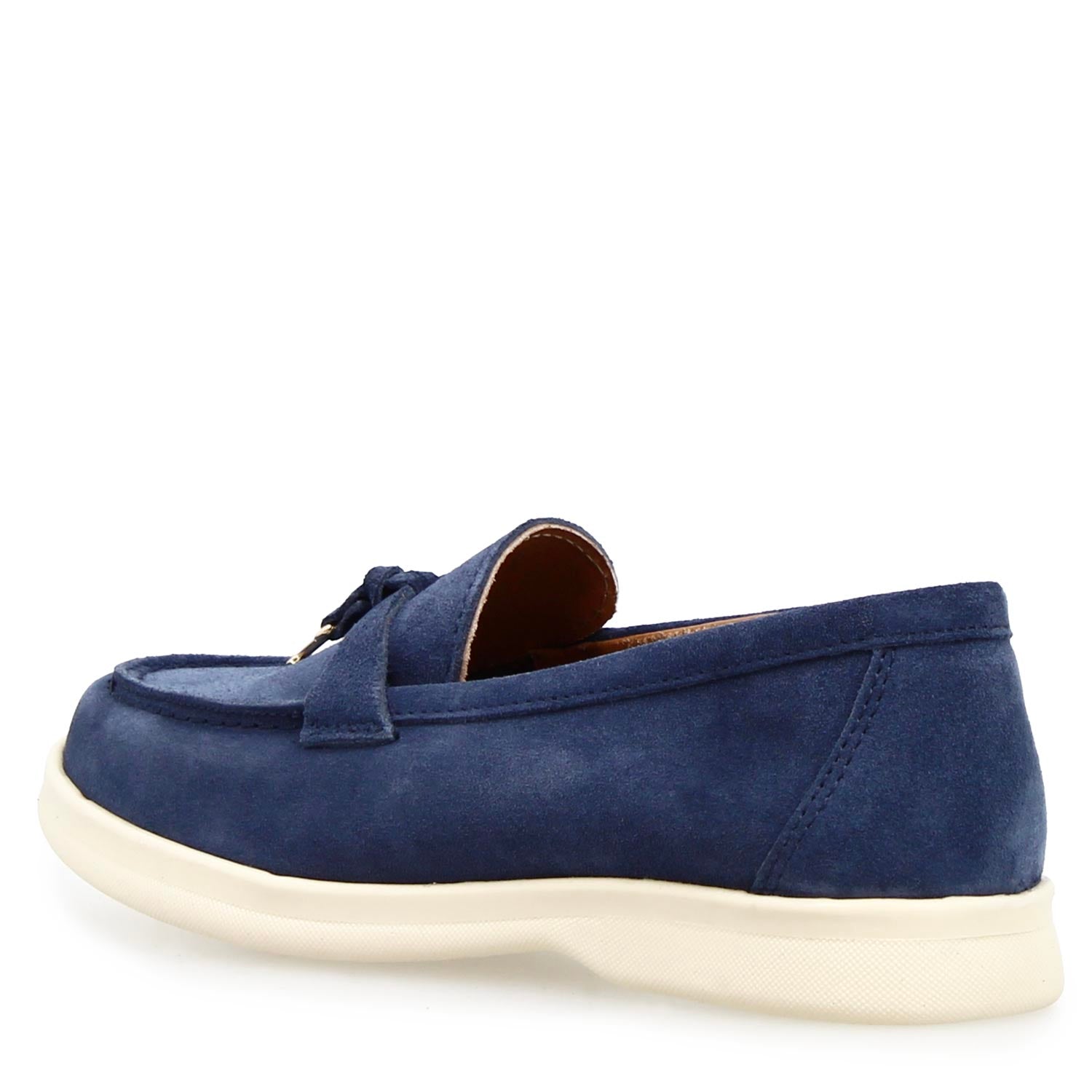 Mocassino drive da donna Vellaria in pelle scamosciata blu - LeonardoShoes