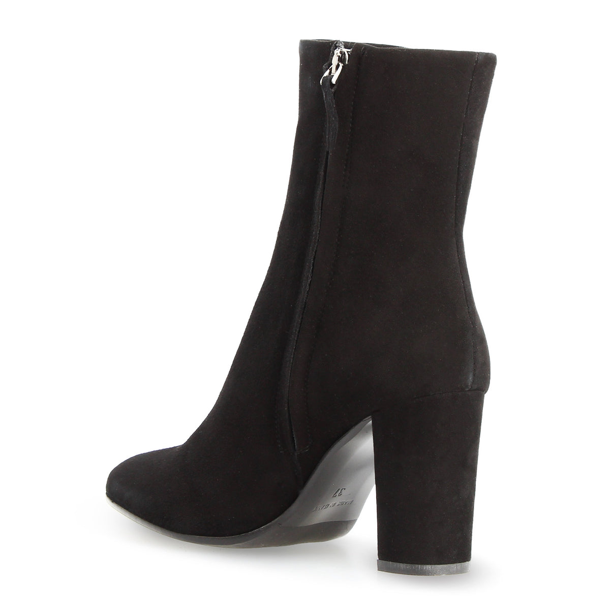 Vesper C - Stivaletto tacco alto donna in camoscio nero - LeonardoShoes