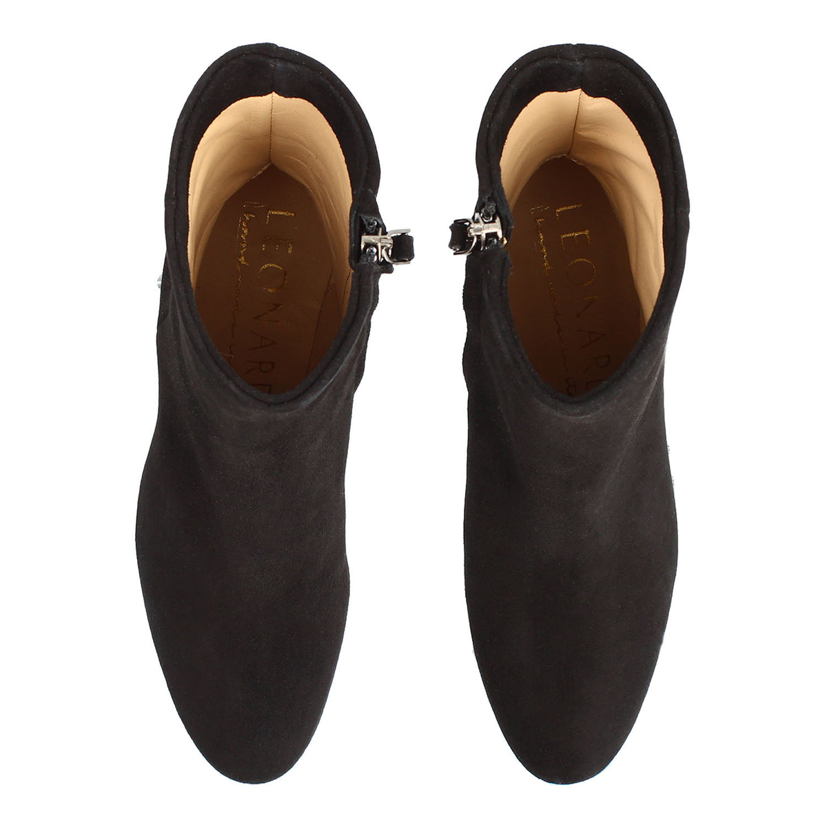 Vesper C - Stivaletto tacco alto donna in camoscio nero - LeonardoShoes