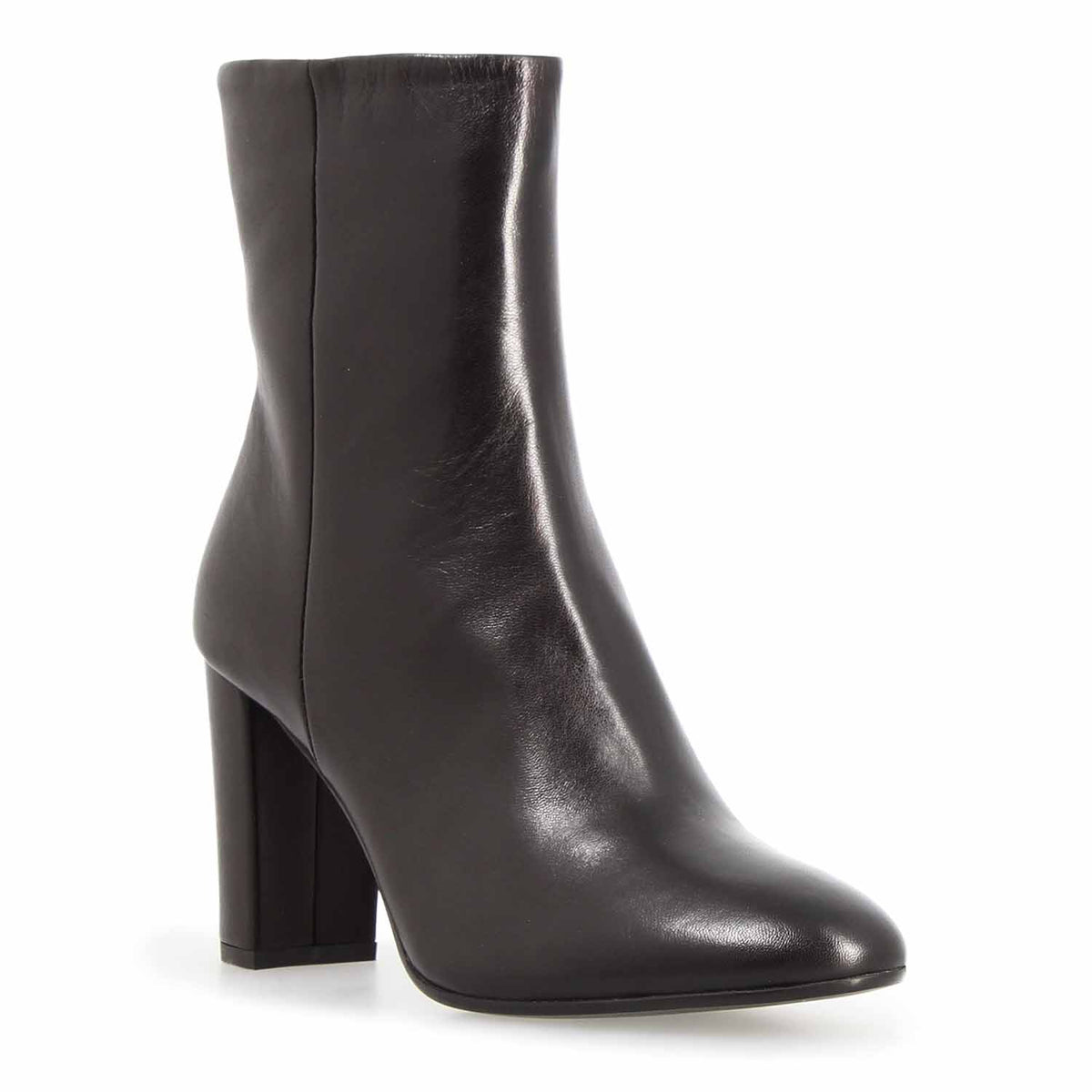 Vesper - Stivaletto tacco alto donna in pelle nera - LeonardoShoes
