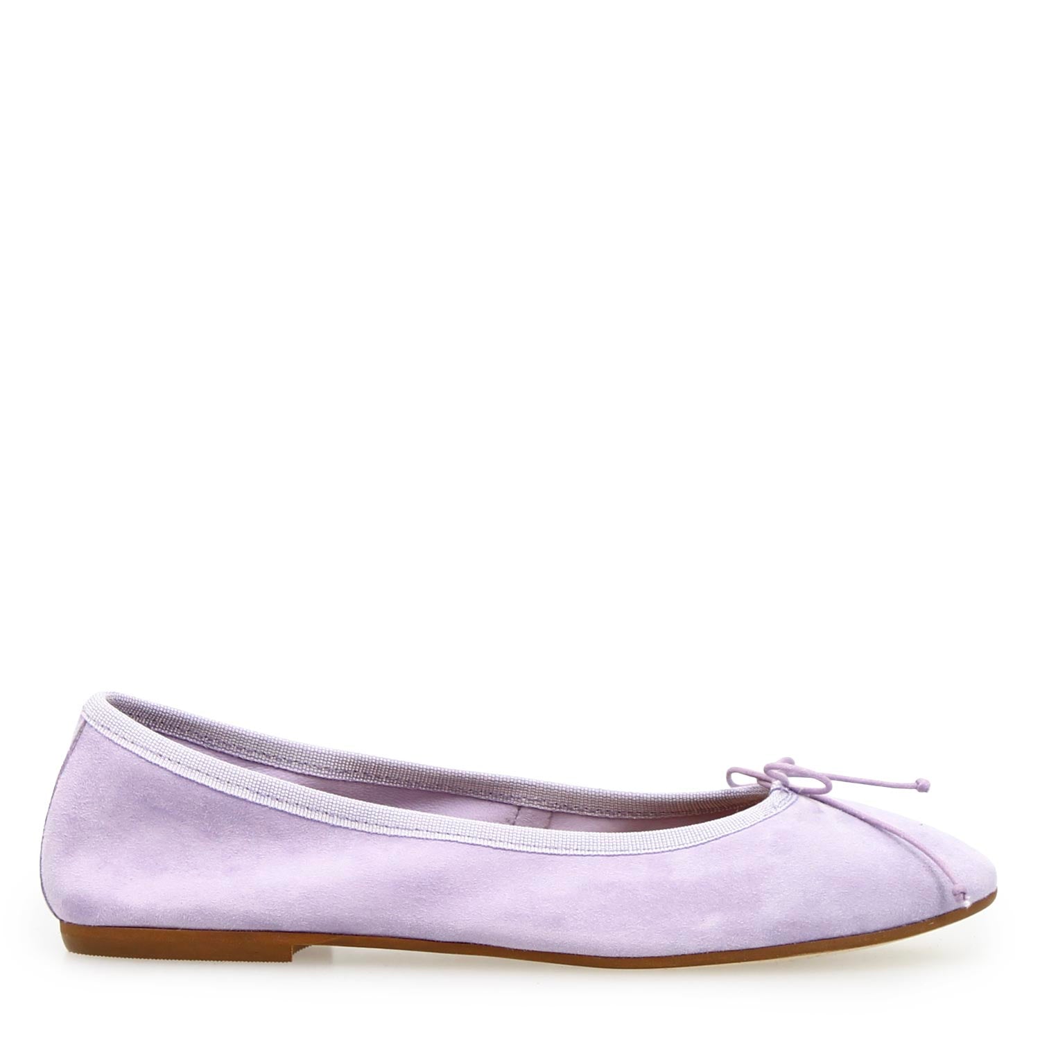 Women's lilac suede ballet flats Fiocco