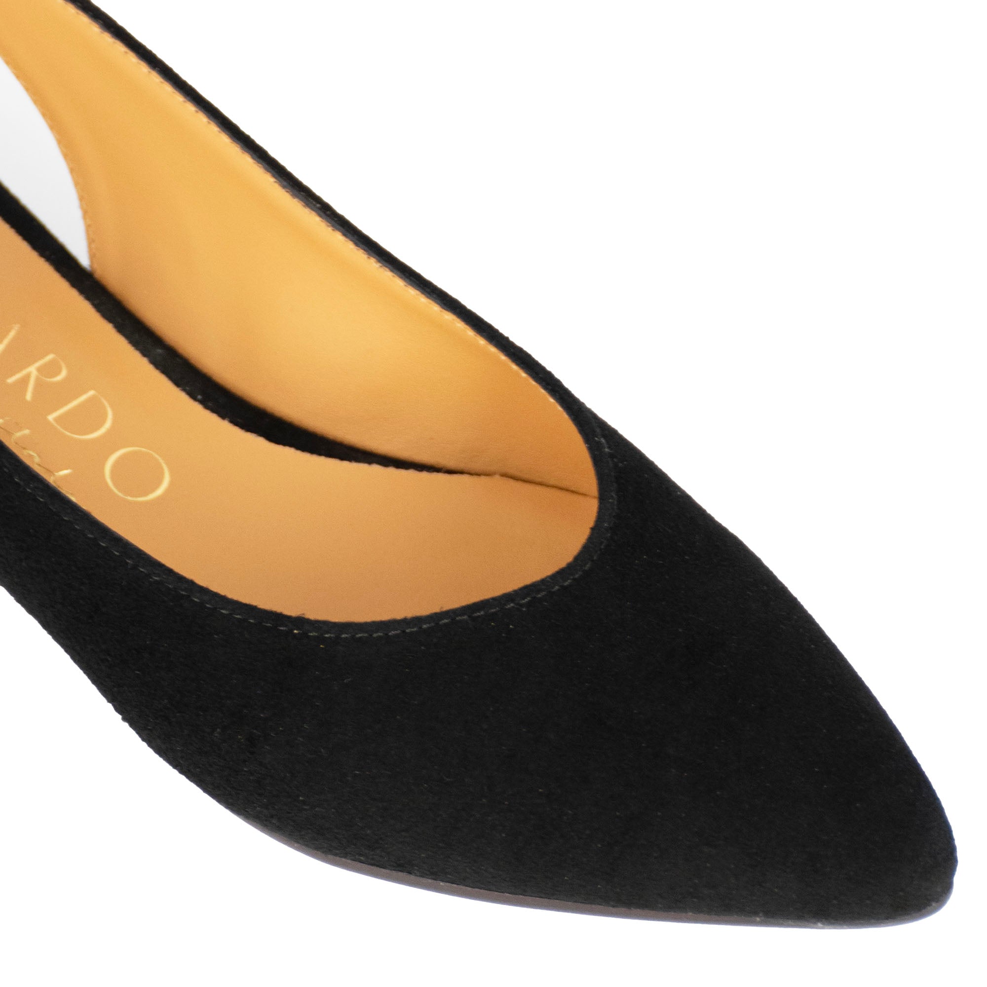 Women's slingback ballerina in pink suede