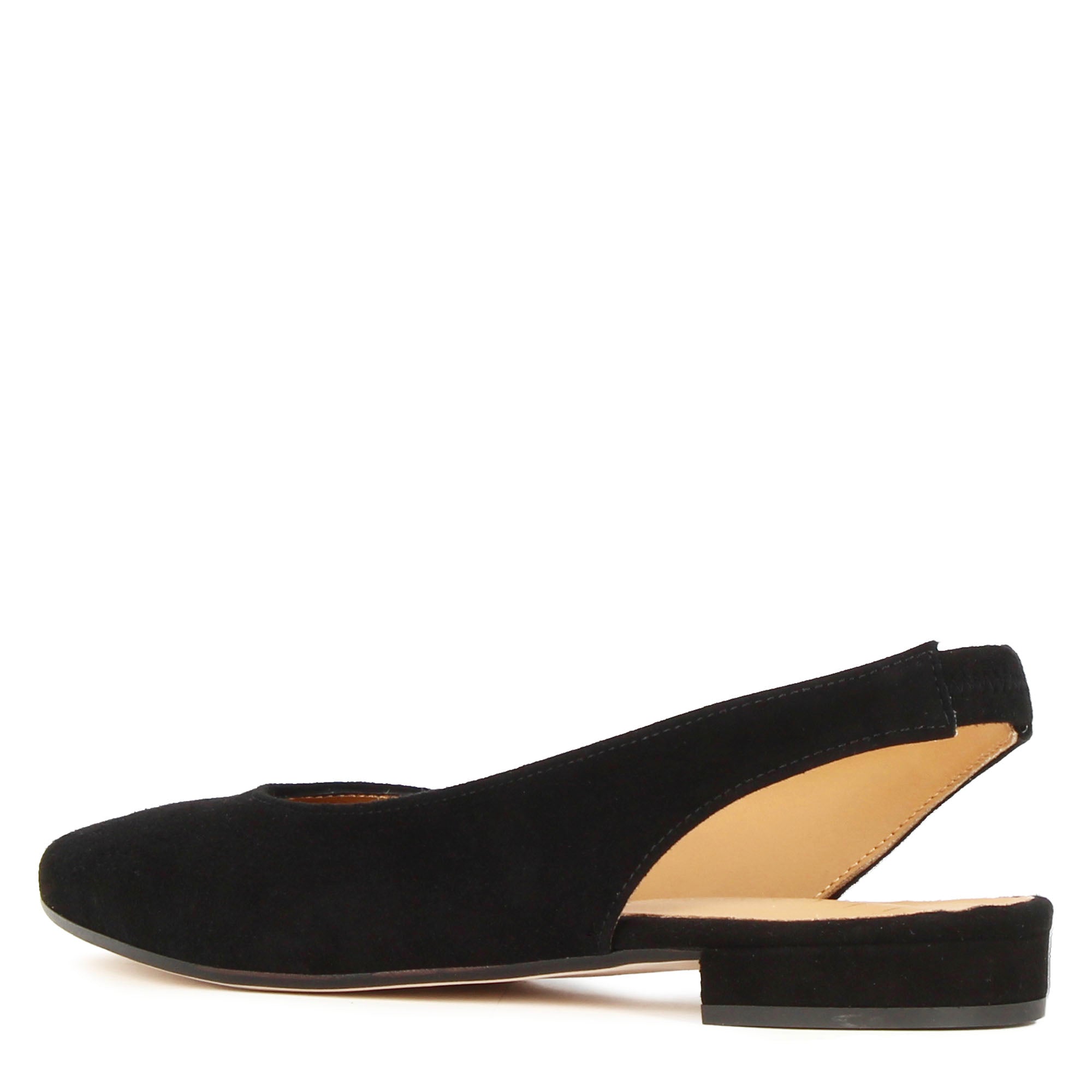 Women's slingback ballerina in pink suede