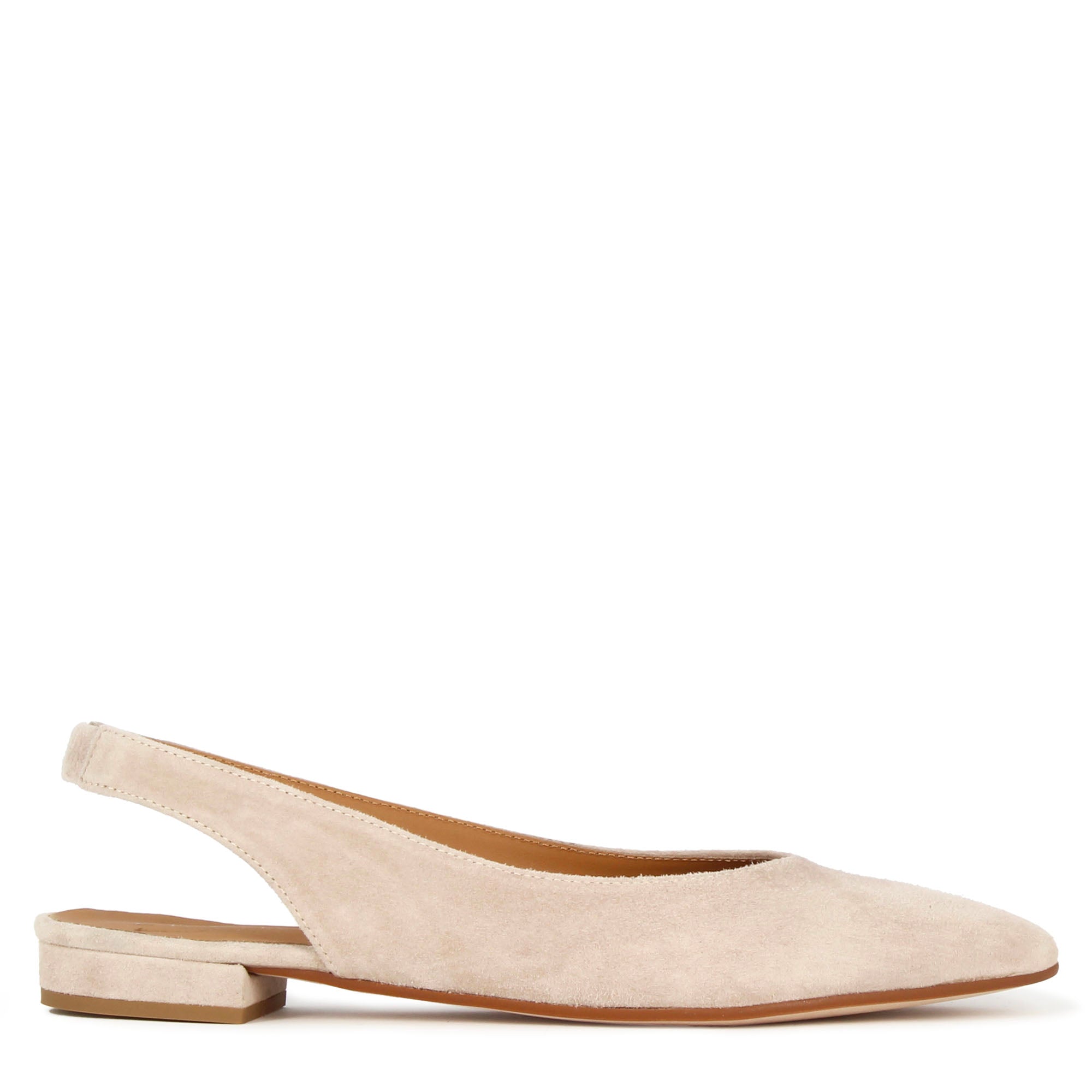 Ballerina slingback da donna in pelle scamosciata colore rosa
