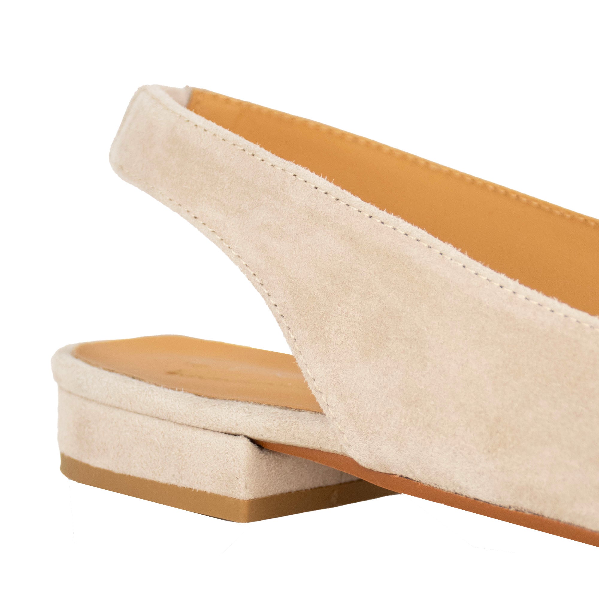 Ballerina slingback da donna in pelle scamosciata colore rosa