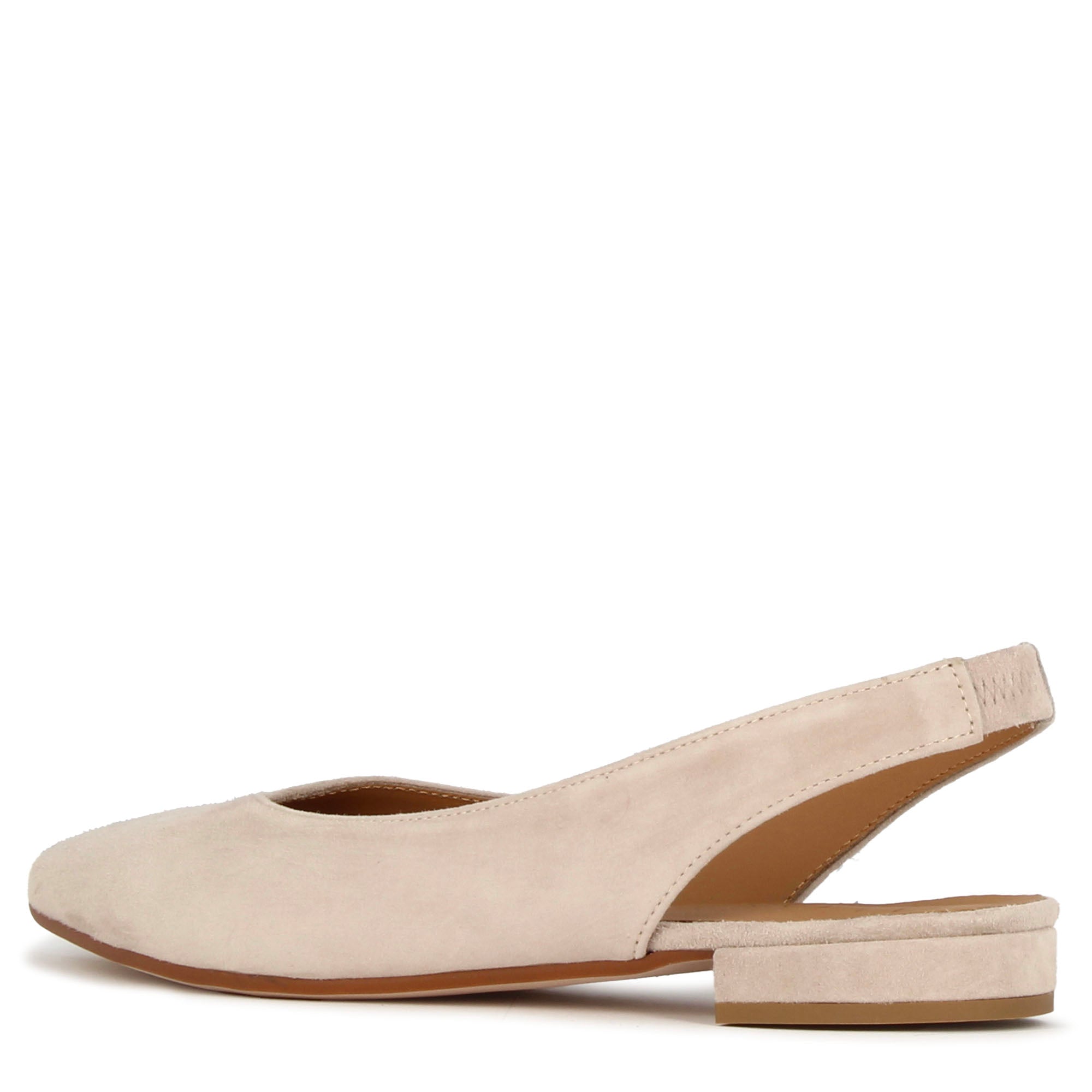 Ballerina slingback da donna in pelle scamosciata colore rosa