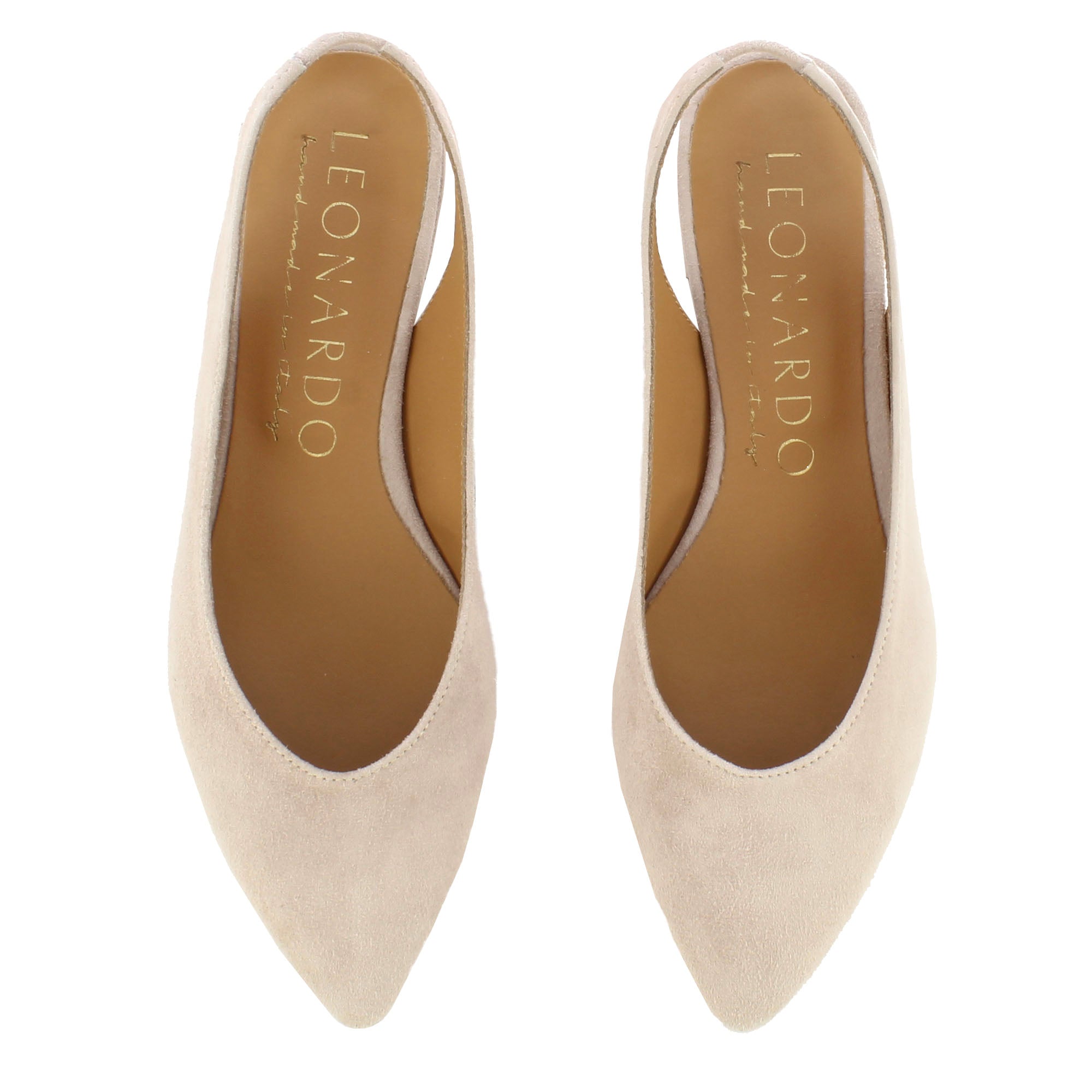 Ballerine slingback pour femme en daim rose