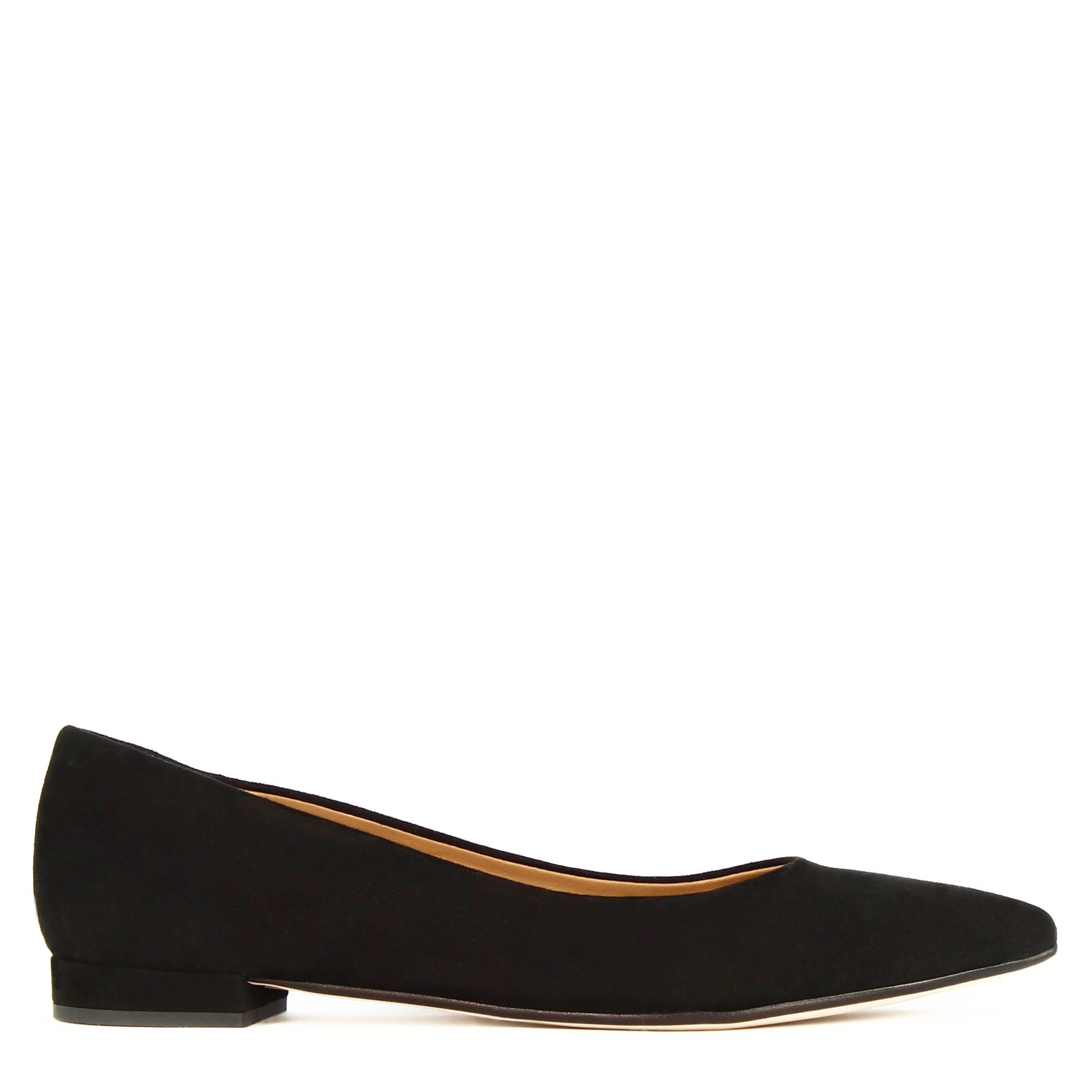 Ballerine raffinée pour femme en daim noir