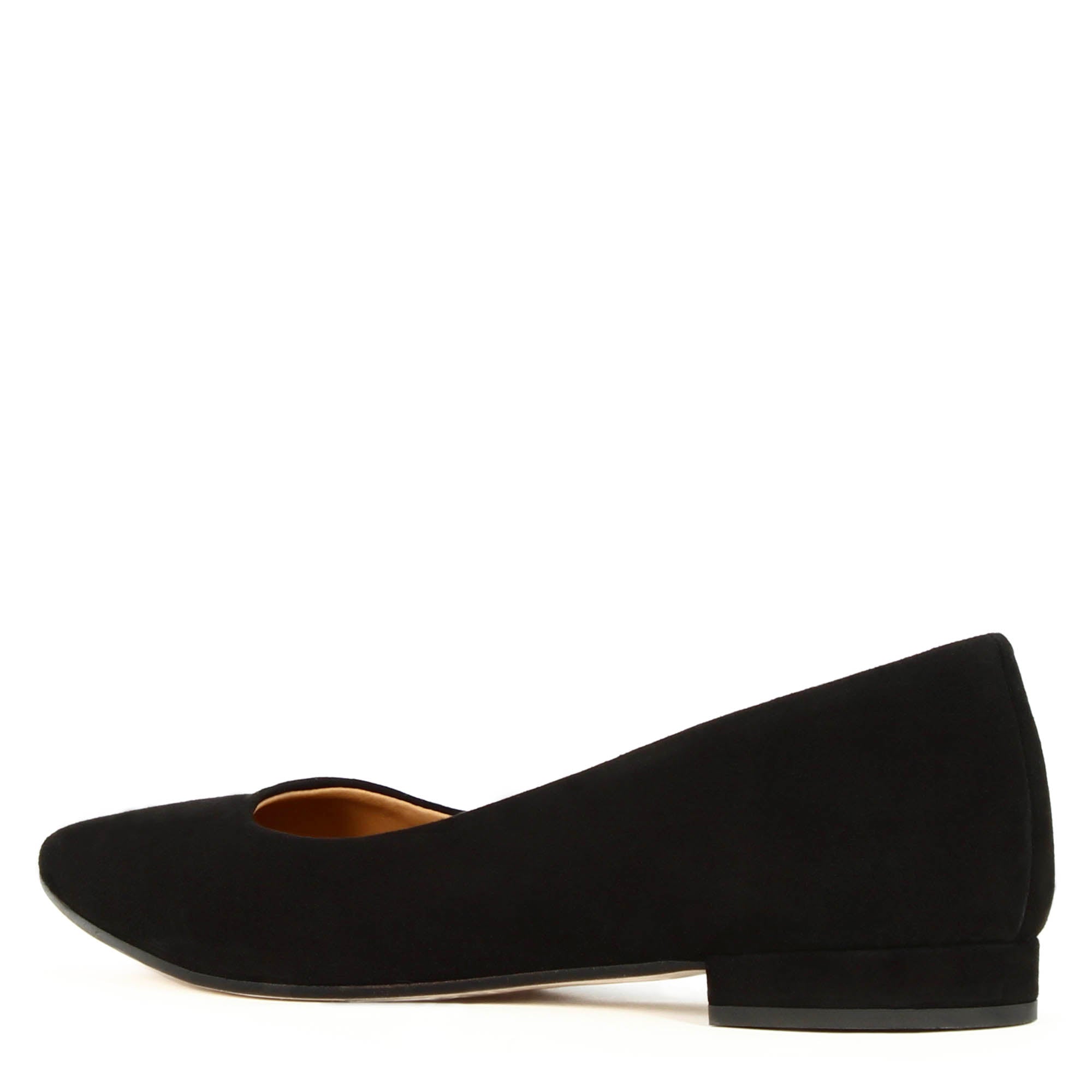 Ballerine raffinée pour femme en daim noir