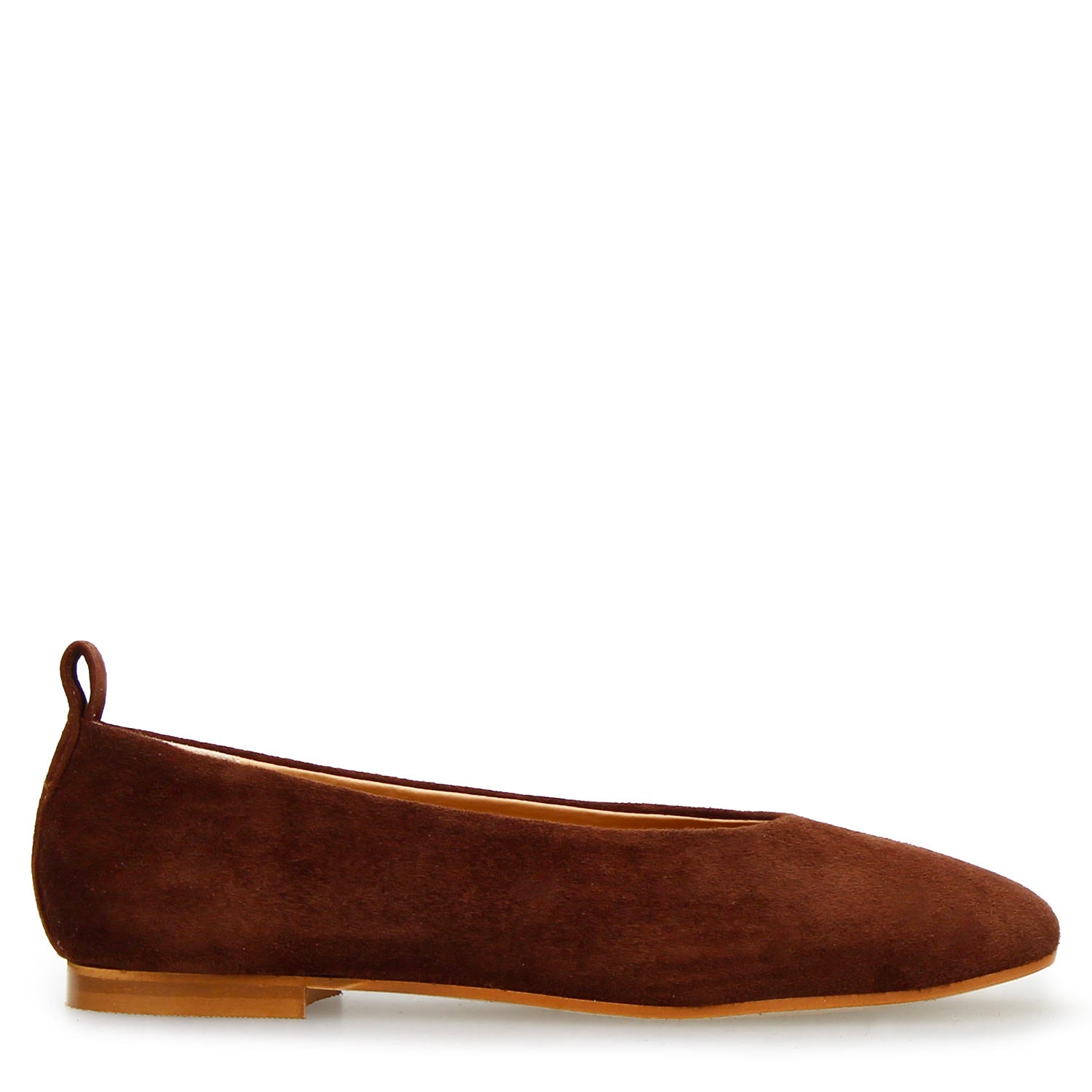 Ballerine da donna Venere in camoscio marrone - LeonardoShoes