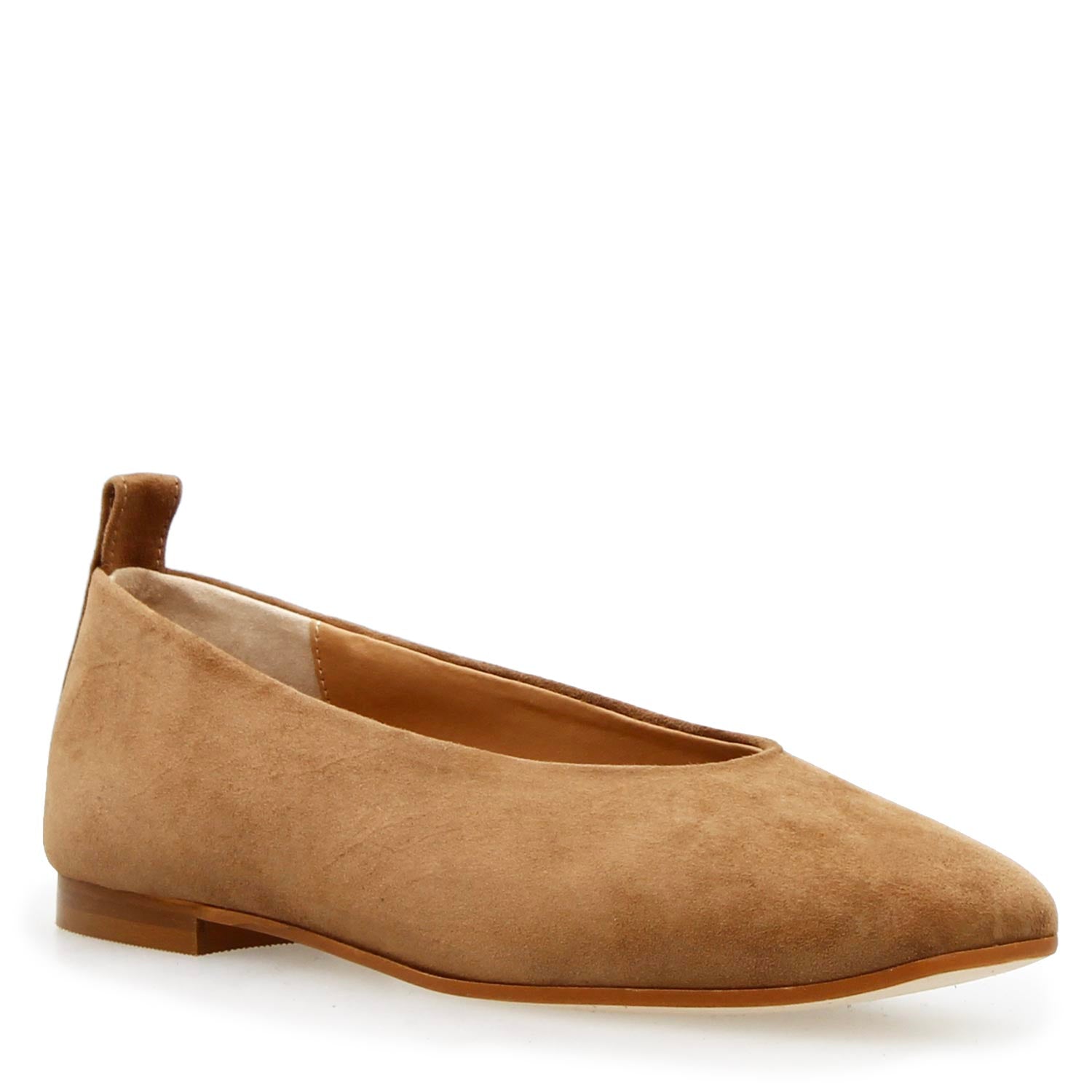 Women's Venere ballet flats in light brown suede
