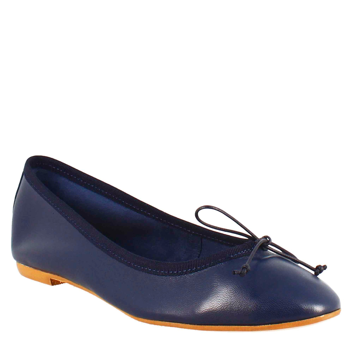 Damen-Ballettschuhe aus hellblauem Glattleder