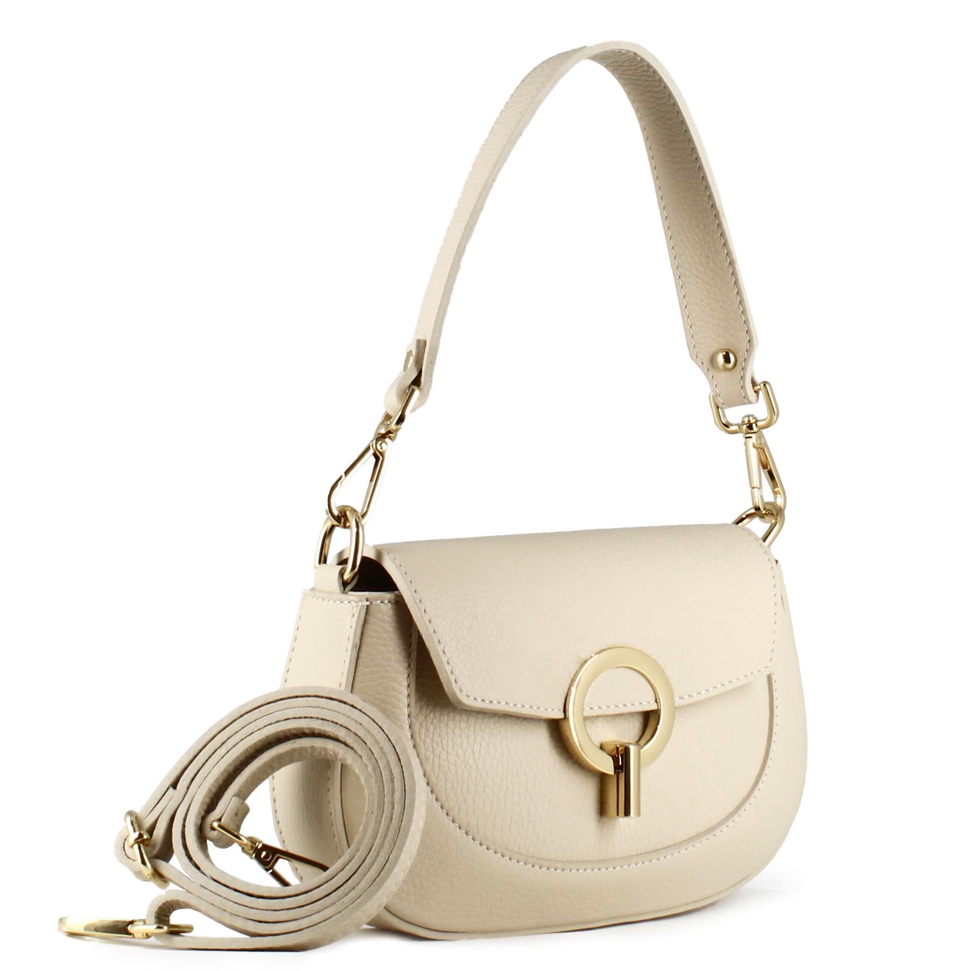 Sac à main en cuir beige Grace pour femme