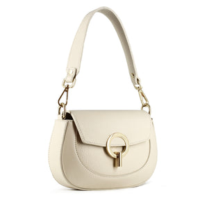 Grace women's beige leather handbag