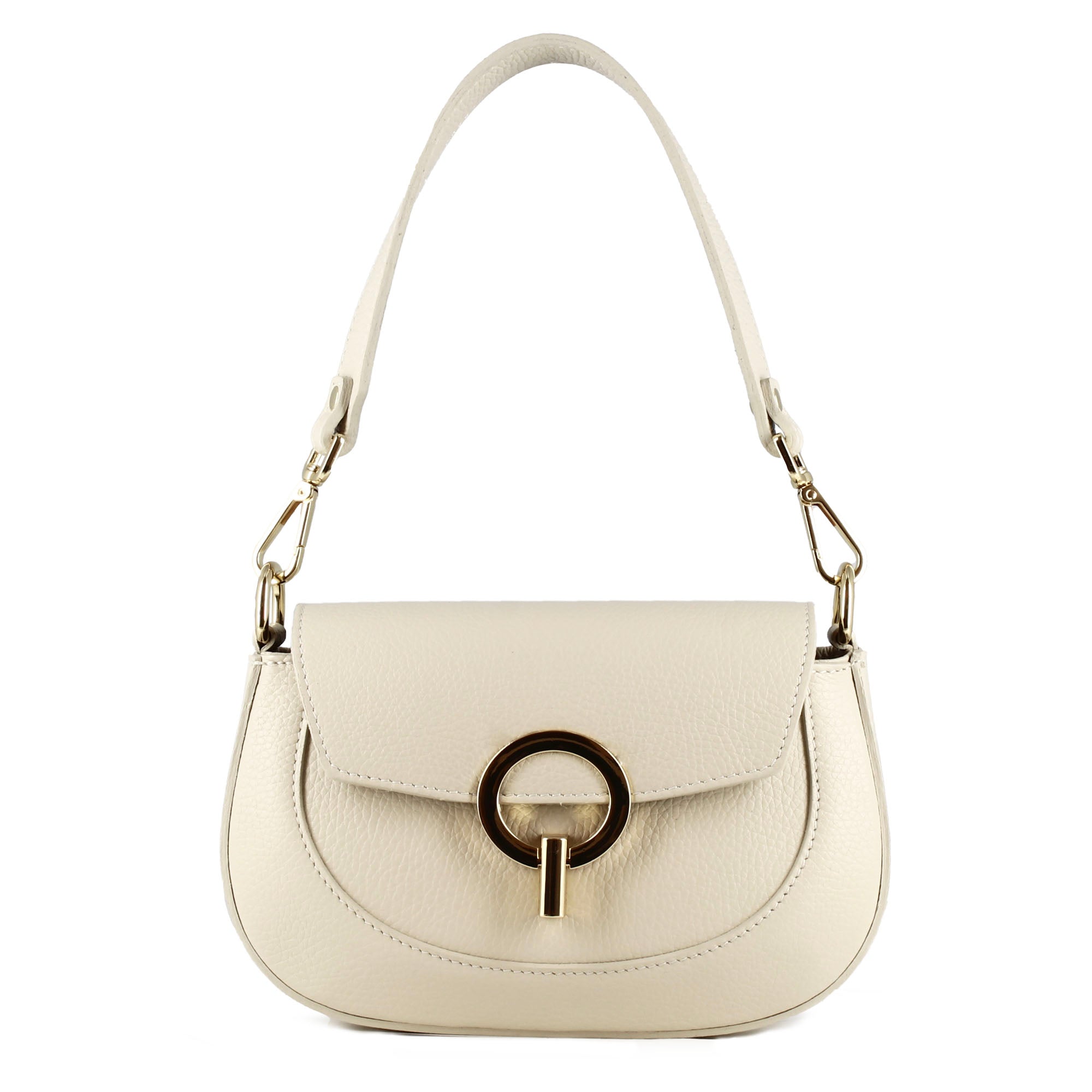 Grace women's beige leather handbag