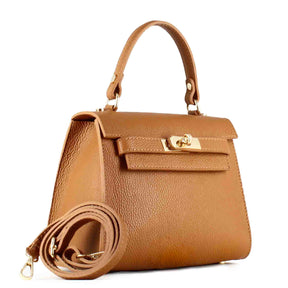 Lady K leather handbag with removable brown shoulder strap