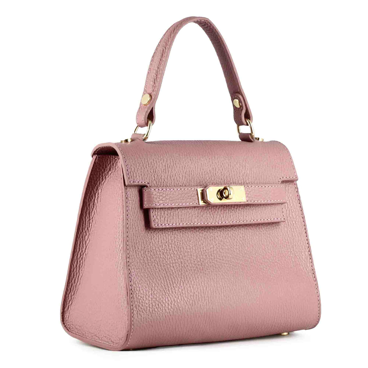 Lady K women's handbag in pink leather